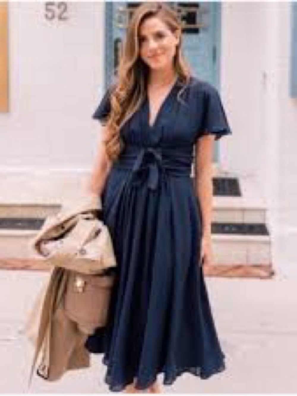 Girl meets Glam teal midi flutter a line dress